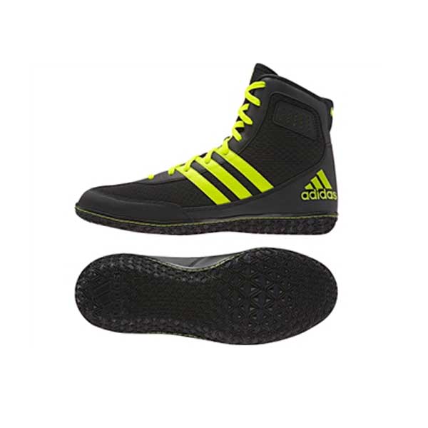 Adidas Mat Wizard Wrestling Boot 3 Black/Yellow - FightstorePro
