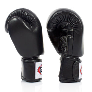 BGV19 Fairtex Black Deluxe Tight-Fit Gloves - FightstorePro