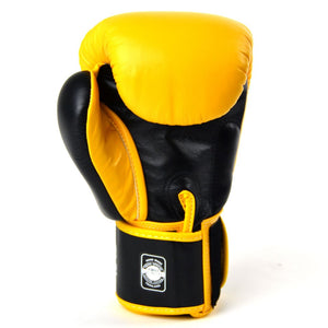 BGVL3-2T Twins 2-Tone Yellow-Black Boxing Gloves - FightstorePro
