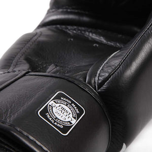 BGVL3 Twins Black Velcro Boxing Gloves - FightstorePro