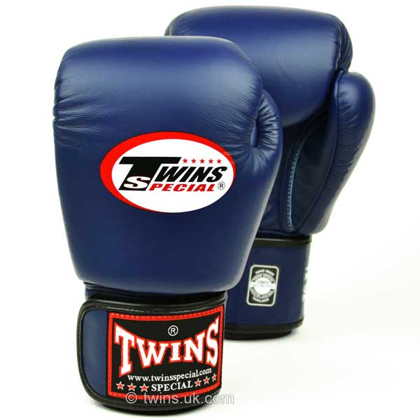 BGVL3 Twins Navy Blue Velcro Boxing Gloves - FightstorePro