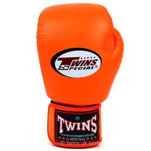 BGVL3 Twins Orange Velcro Boxing Gloves - FightstorePro
