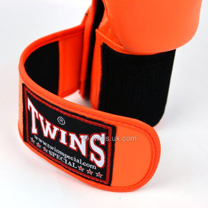 BGVL3 Twins Orange Velcro Boxing Gloves - FightstorePro