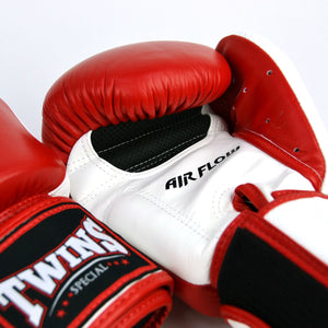 BGVLA2-2T Twins Air Flow Boxing Gloves Red-White-Black - FightstorePro