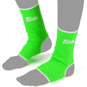 Fairtex AS1 Ankle Supports Green White - FightstorePro