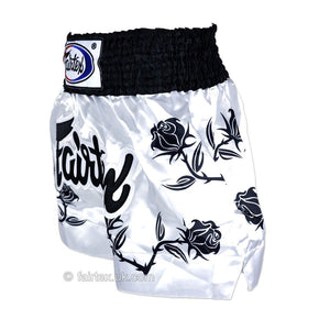 Fairtex BS0659 Black Roses Muay Thai Shorts - FightstorePro