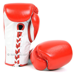 Fairtex Competition Lace Up Boxing Gloves BGL6 - Red - FightstorePro