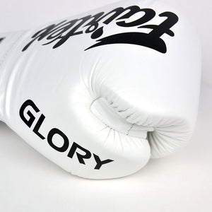 Fairtex X Glory Lace Boxing Gloves - White - FightstorePro