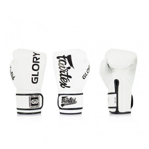 Fairtex X Glory Velcro Boxing Gloves - White - FightstorePro