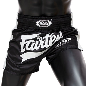 Fairtex X MTGP Black-White Muay Thai Shorts - FightstorePro