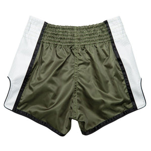 Fairtex X MTGP Olive-White Muay Thai Shorts - FightstorePro