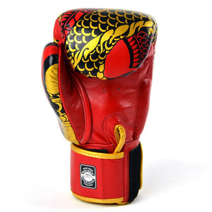 FBGVL3-52 Twins Red-Gold Nagas Boxing Gloves - FightstorePro