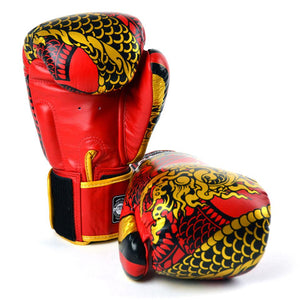 FBGVL3-52 Twins Red-Gold Nagas Boxing Gloves - FightstorePro