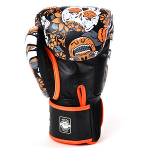 FBGVL3-53 Twins Orange Skull Boxing Gloves - FightstorePro