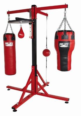 Pro Box Colossus Four Station Bag Frames - Three Punchbag Arms and Speedball Platform - FightstorePro