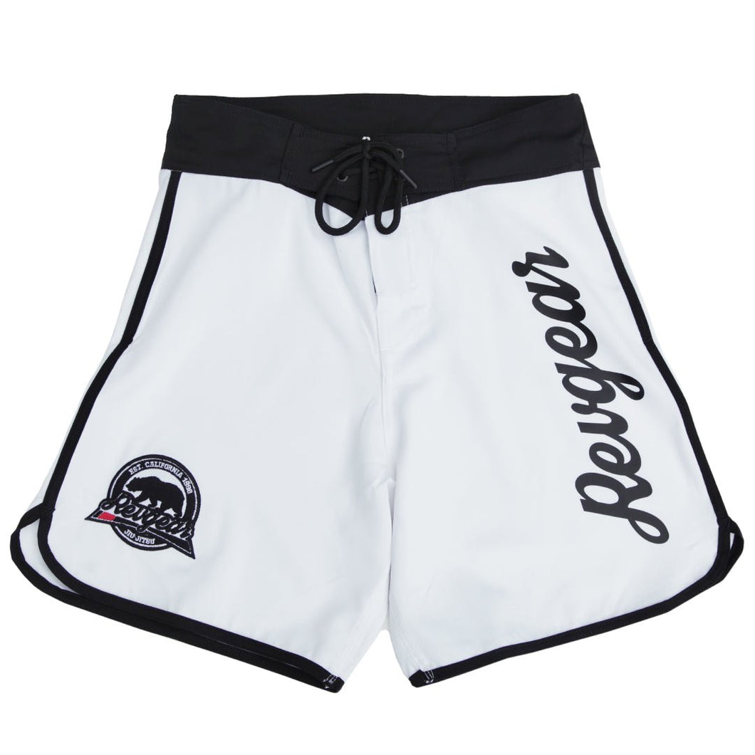 Revgear BJJ Board Shorts - White - FightstorePro