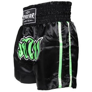 Revgear Kids Muay Thai Shorts - Black Green - FightstorePro