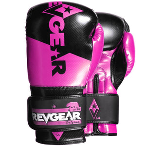 Revgear Pinnacle Boxing Gloves- Black Pink - FightstorePro