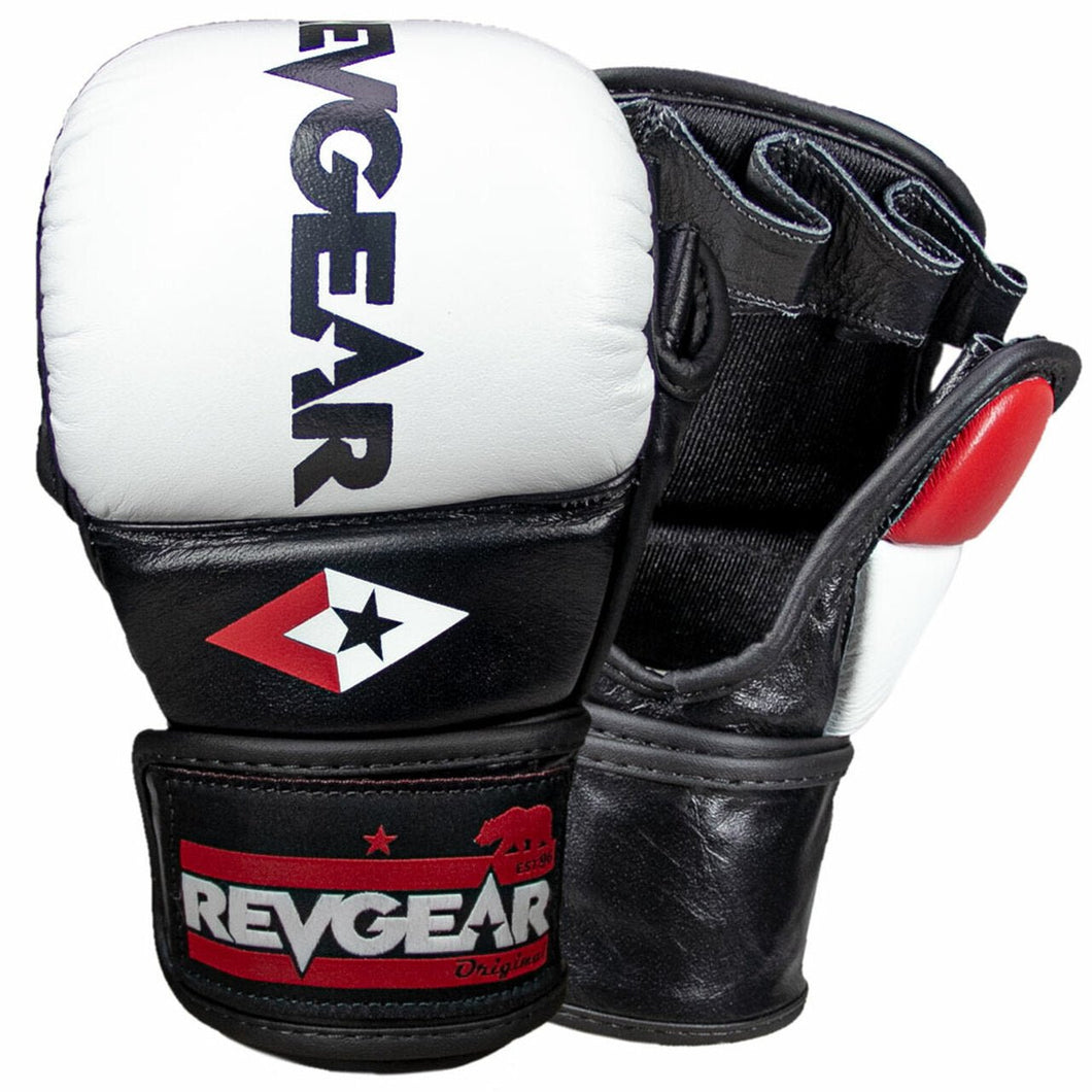 REVGEAR PRO SERIES MS1 MMA TRAINING AND SPARRING GLOVE - WHITE - FightstorePro
