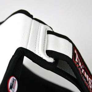 SGL10 Twins White Double Padded Leather Shin Pads - FightstorePro