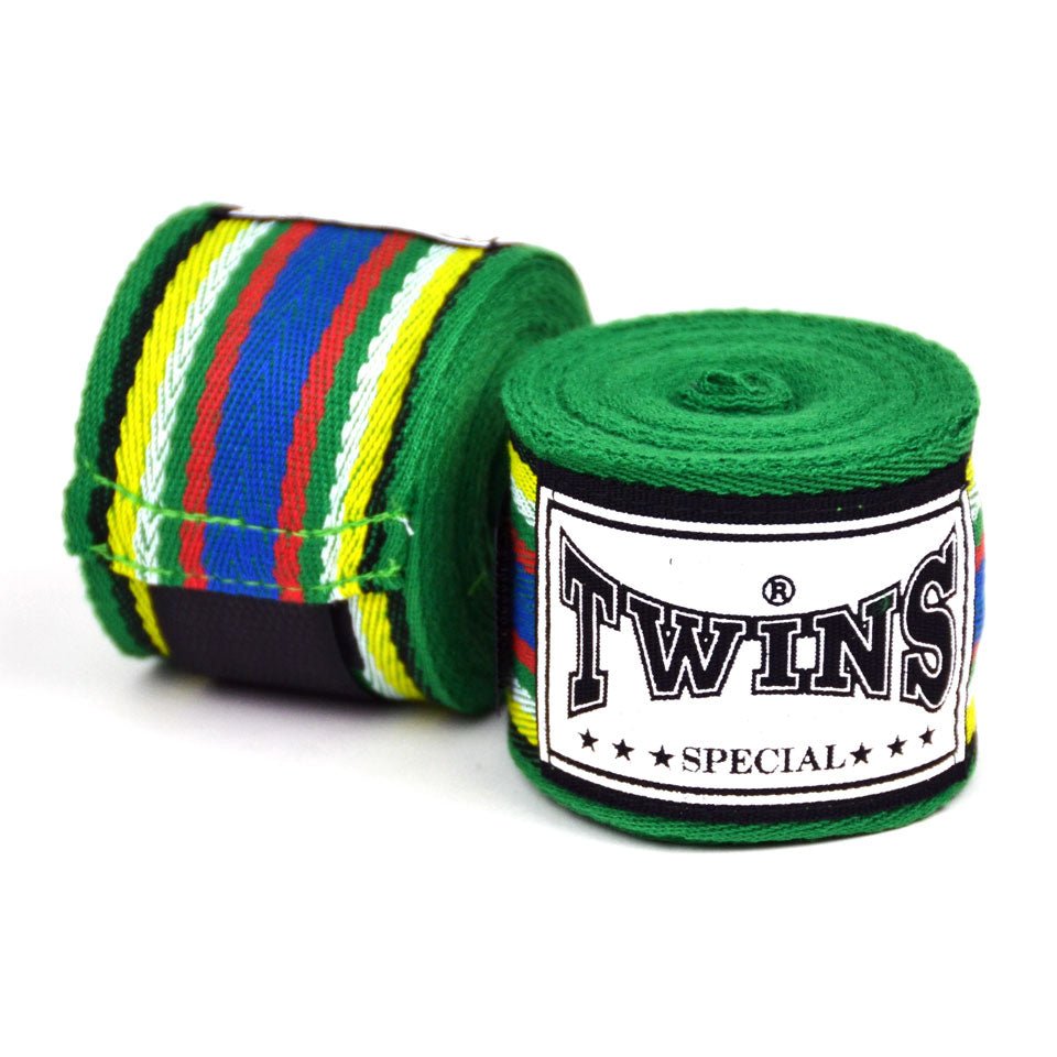 Twins CH2 Green Premium Cotton Handwraps - FightstorePro