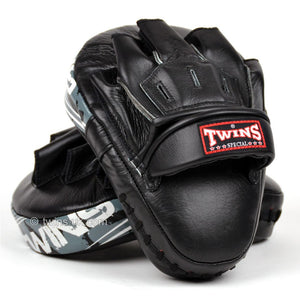Twins PML-10 Deluxe Curved Focus Mitts Black - FightstorePro