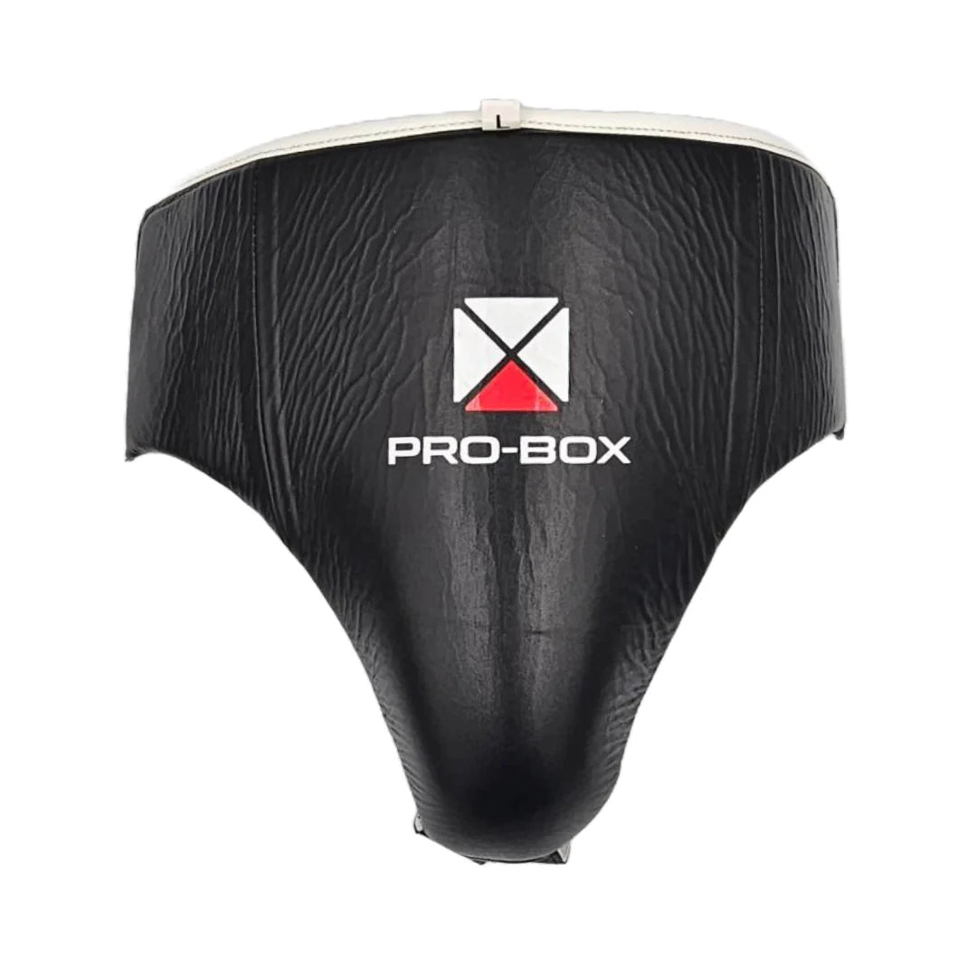 BLACK LEATHER ABDO GUARD - FightstorePro