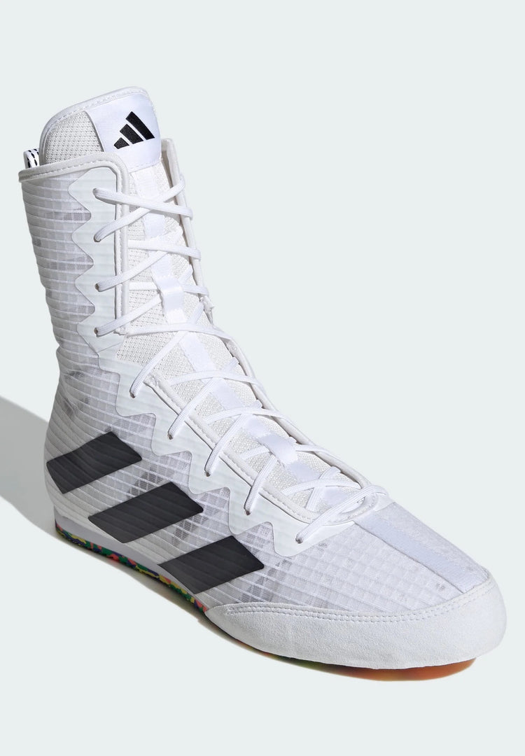 Box Hog 4 Men's Boxing Shoes - White - FightstorePro
