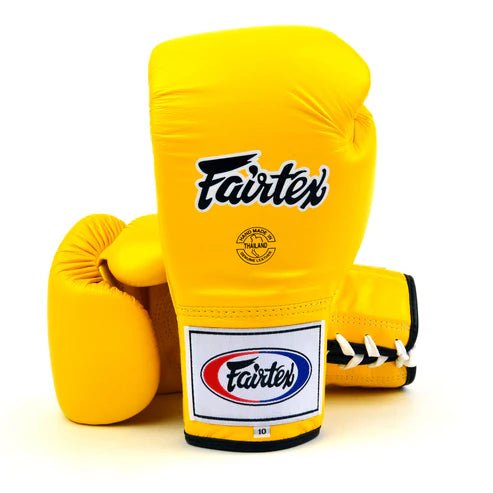 Fairtex BGL6 Competition Lace Up Boxing Gloves - FightstorePro