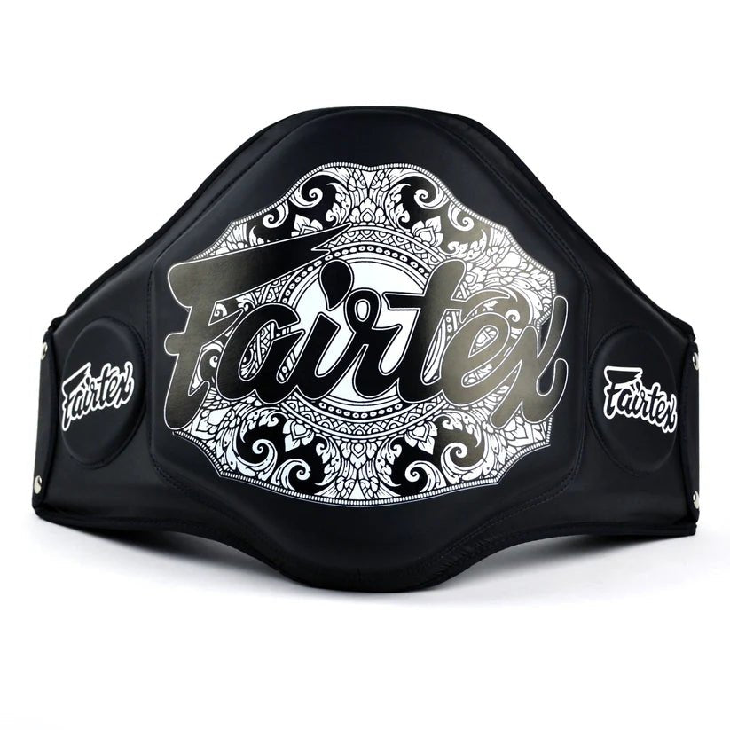 Fairtex BPV3 Black Lightweight Belly Pad - FightstorePro