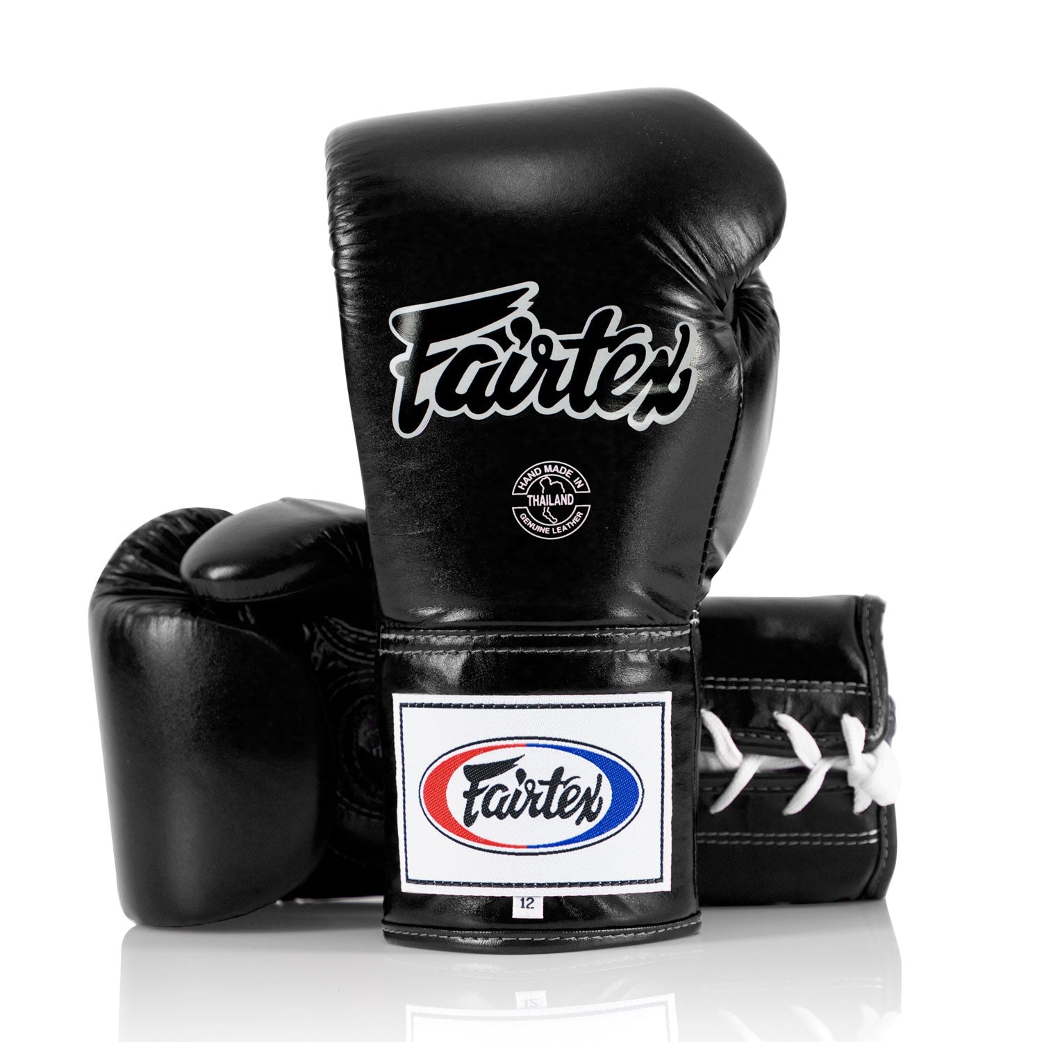 Fairtex Competition Lace Up Boxing Gloves BGL6 - Black - FightstorePro