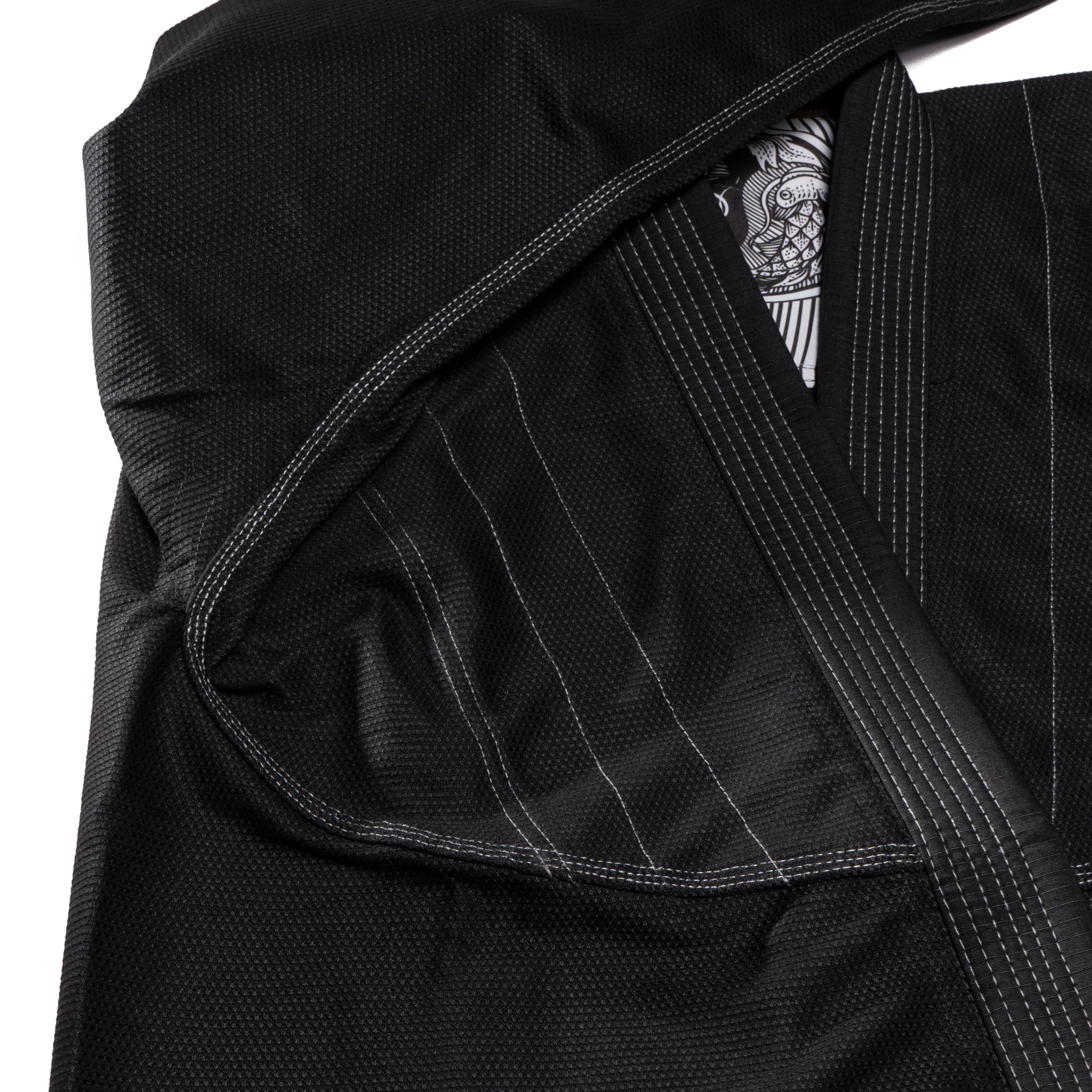 NAMI “Sōmen” Premium BJJ Gi - Black - FightstorePro