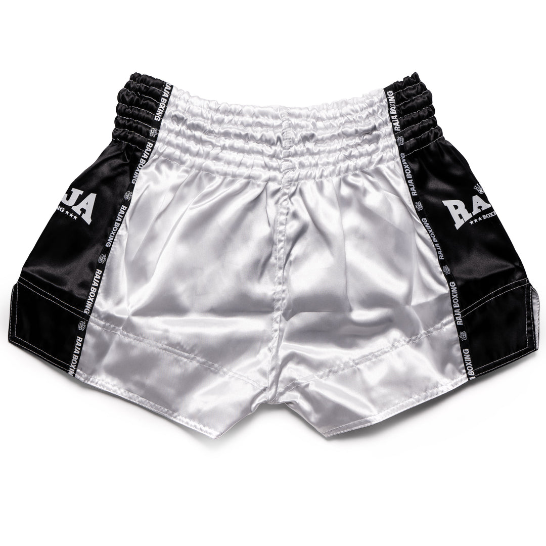 Raja Muay Thai Shorts - Black/White - FightstorePro