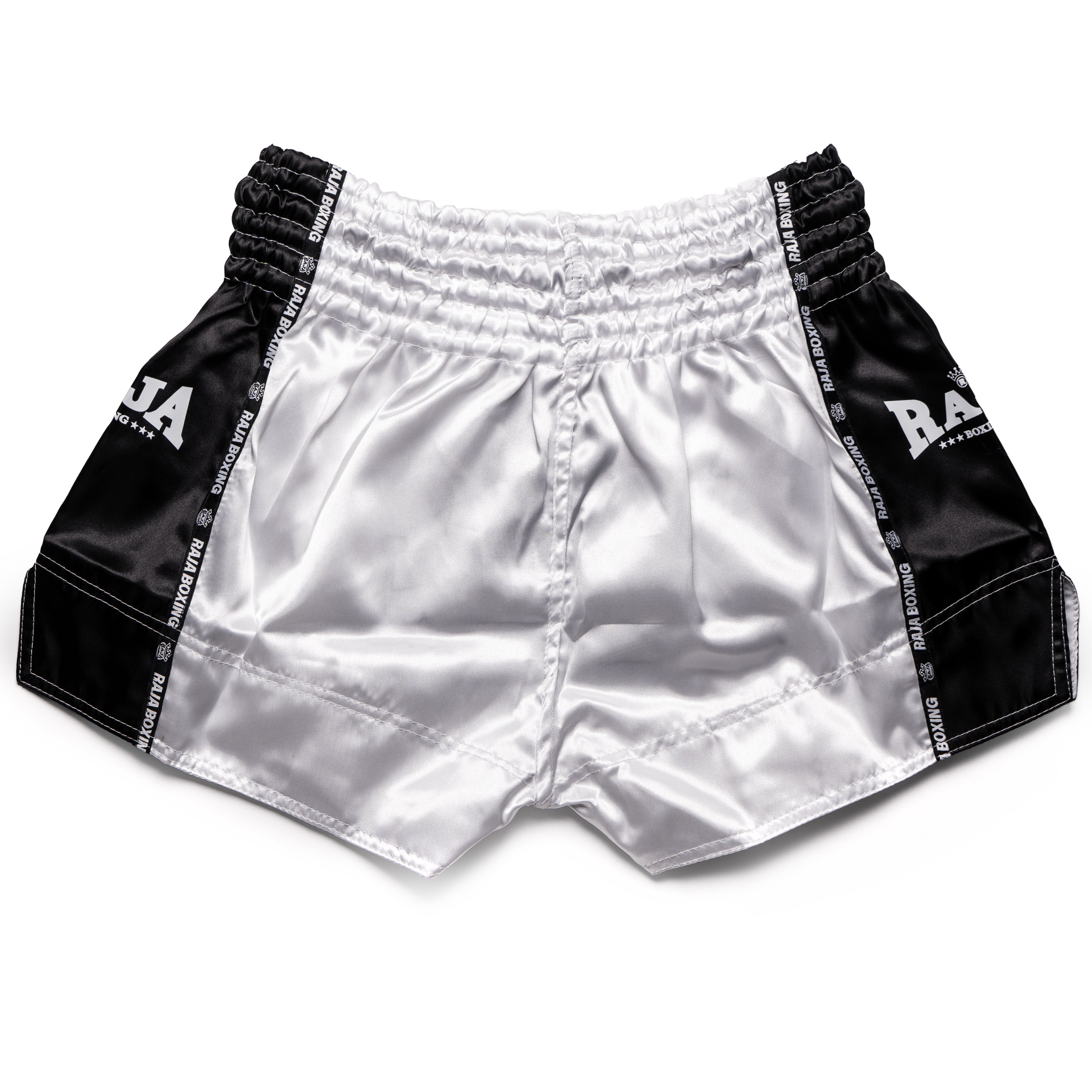 Raja Muay Thai Shorts - Black/White - FightstorePro