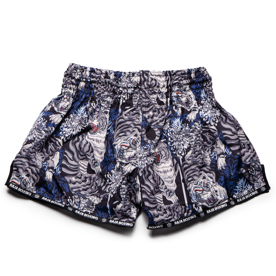 Raja Muay Thai Shorts - Blue Tiger - FightstorePro