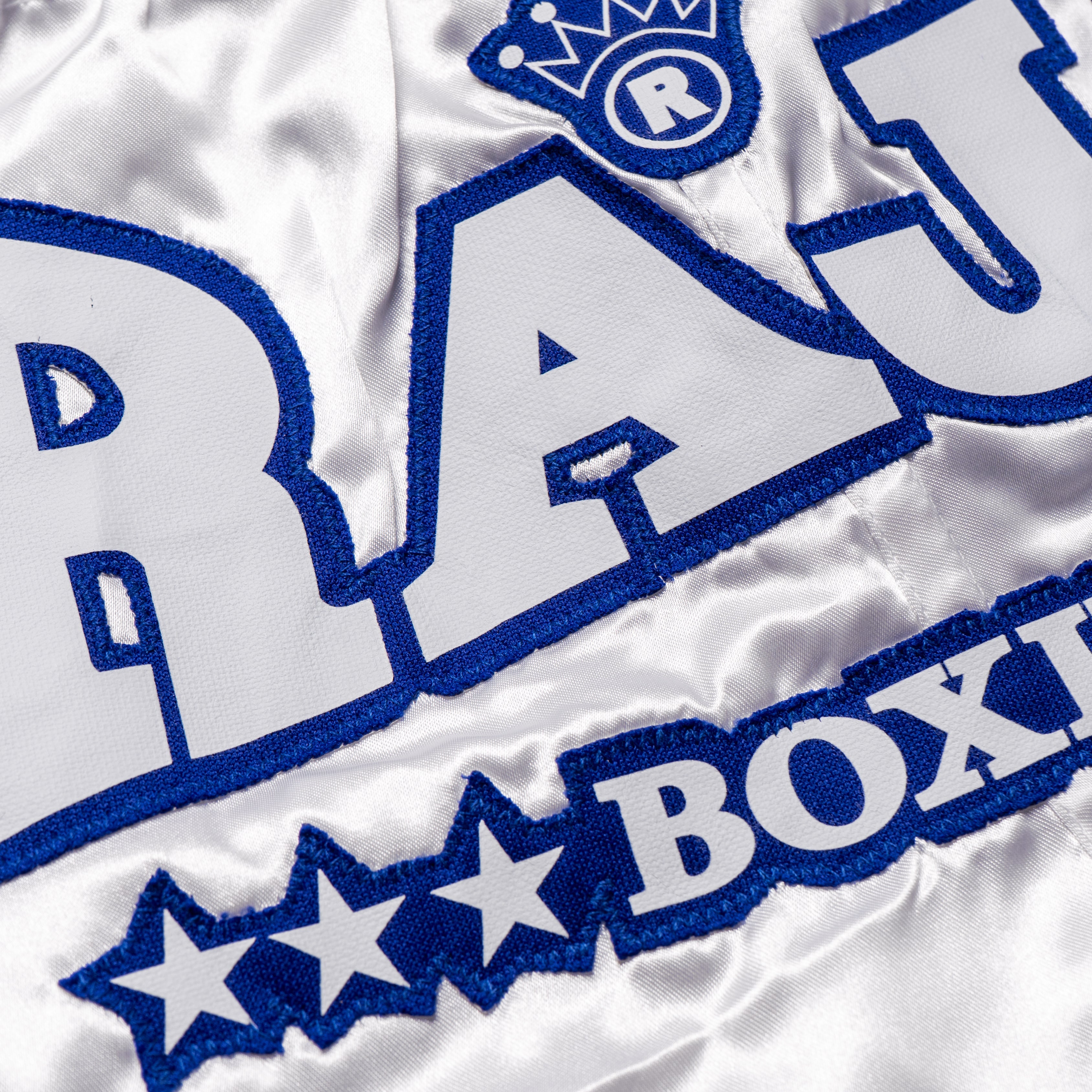 Raja Muay Thai Shorts - Blue/White - FightstorePro