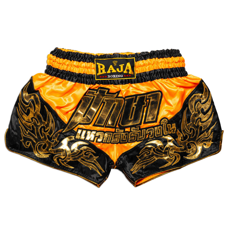 Raja Muay Thai Shorts - Orange - FightstorePro