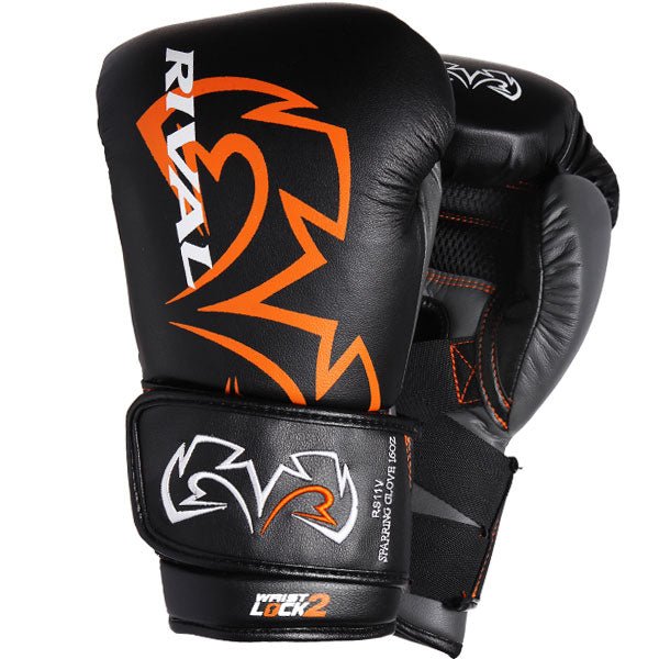 Rival Rs11v Evolution Boxing Sparring Gloves - Black - FightstorePro