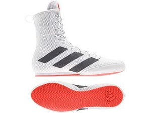 Adidas Box Hog 3 Boxing Boots - White/Black/Red - FightstorePro