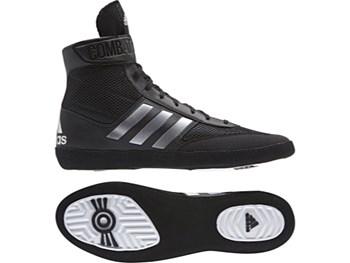 Adidas Combat Speed 5 Wrestling Boots - Black/Silver - FightstorePro