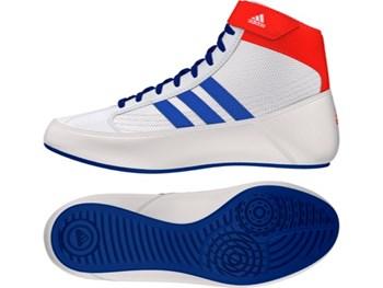 Adidas Havoc Wrestling Boot White/Blue - FightstorePro