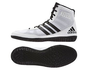 Adidas Mat Wizard Wrestling Boot 3 White/Black - FightstorePro