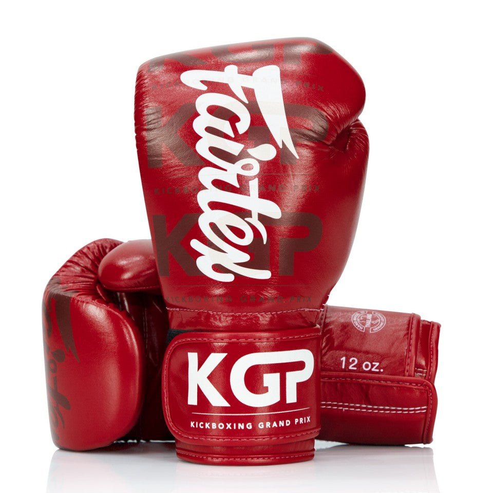 BGV Fairtex X KGP Red Velcro Boxing Gloves - FightstorePro