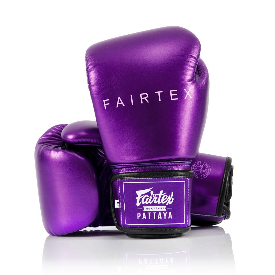 BGV22 Fairtex Metallic Purple Boxing Gloves - FightstorePro