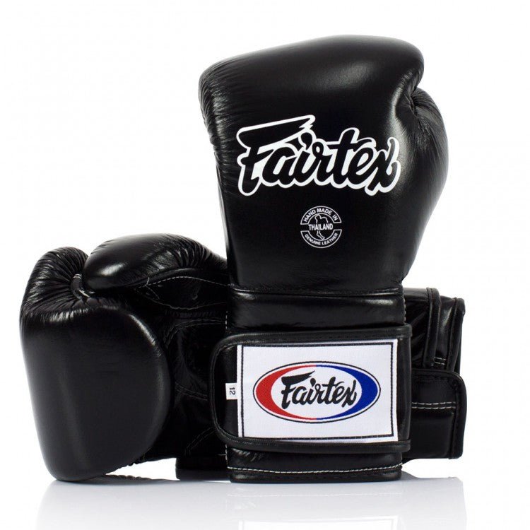 BGV9 Fairtex Black Mexican Style Boxing Gloves - FightstorePro