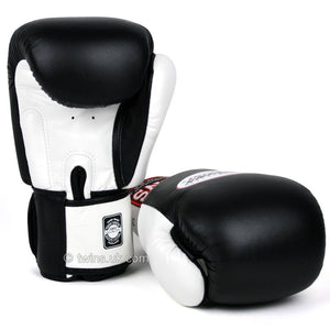 BGVL3-2T Twins 2-Tone Black-White Boxing Gloves - FightstorePro