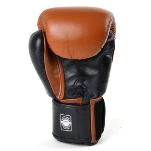 BGVL3-2T Twins 2-Tone Brown-Black Boxing Gloves - FightstorePro