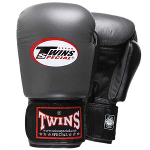 BGVL3-2T Twins 2-Tone Grey-Black Boxing Gloves - FightstorePro