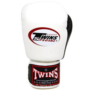 BGVL3-2T Twins 2-Tone White-Black Boxing Gloves - FightstorePro