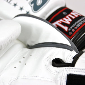 BGVL3-2TA Twins White-Grey 2-Tone Boxing Gloves - FightstorePro